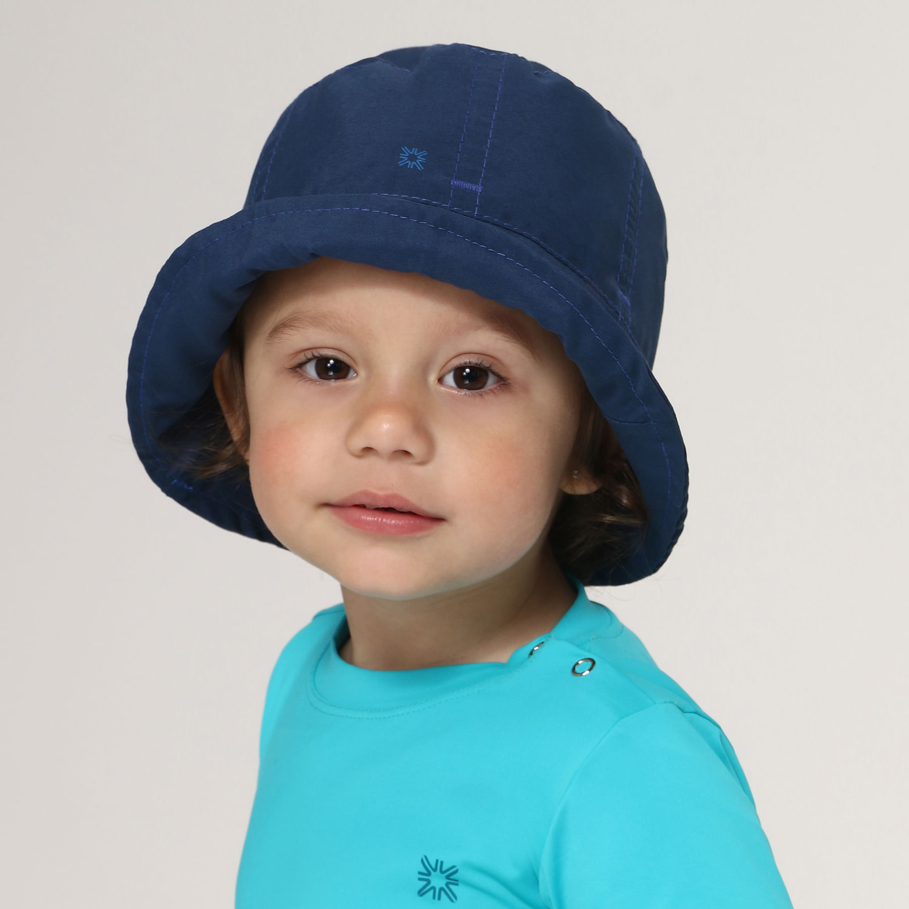 Chapéu UV Bebê Napoli Com Proteção Solar Marinho 48 1